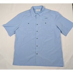 Jawbone Tackle Co. Men's Light Blue Short Sleeve Fishing Shirt Size XL Vented